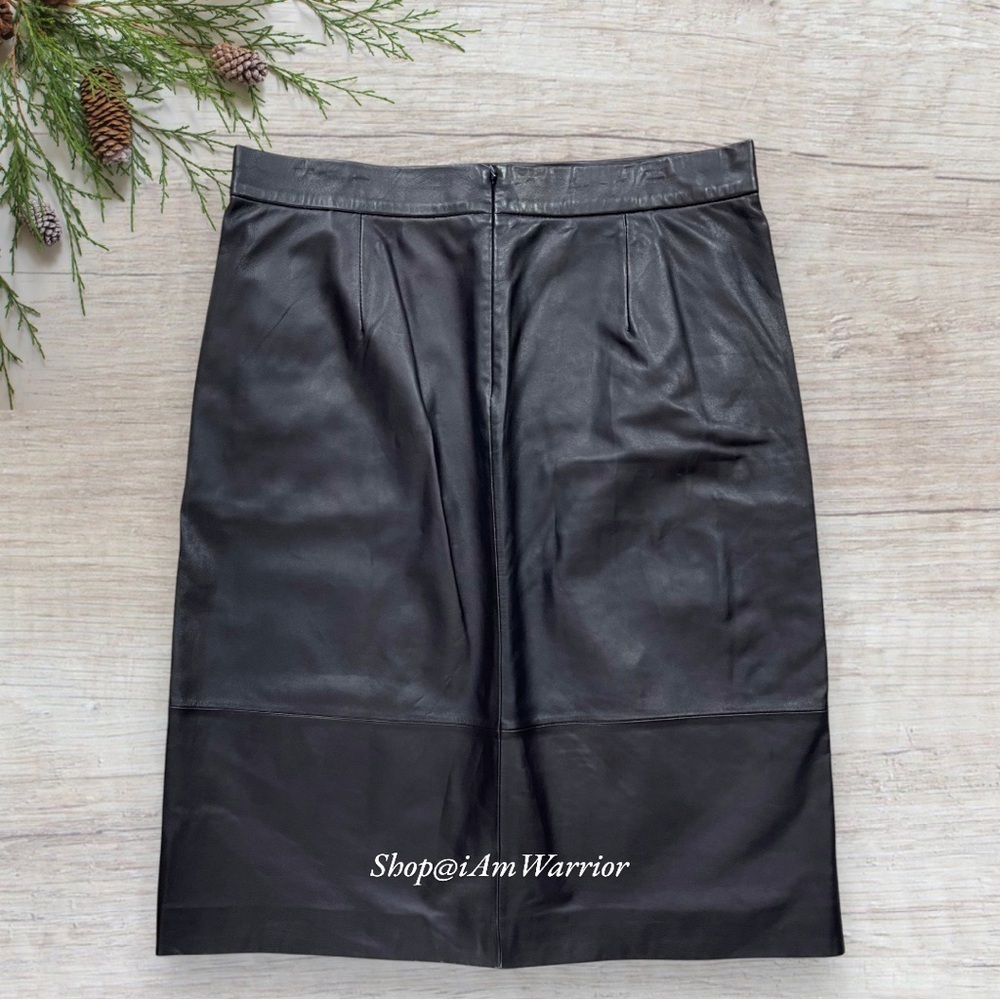 J.Crew Collection NWT genuine leather a-line midi-skirt *shop@iamwarrior - Picture 8 of 13